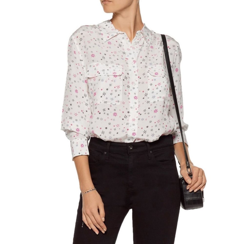 NWT EQUIPMENT Signature Silk Shirt, Medium, Luxe Signature Work Shirt